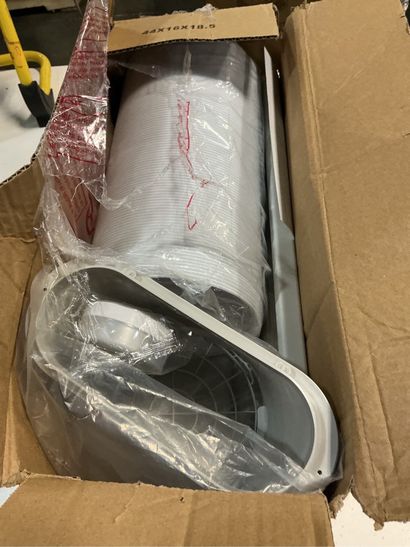 Condition photo showing Good Condition for portable ac window vent kit, adjustable vertical/horizontal sliding window kit plate for ac unit, seamless portable ac window seal with 5.9 inch diameter, 59 inch length exhaust hose 59'' kit exhaust hose