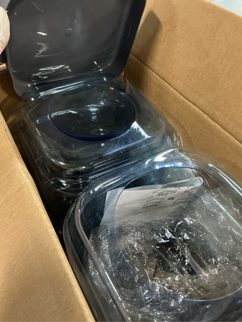 Condition photo showing New/Like New for automatic cat feeder and water dispenser with stainless steel bowl with ice pack gravity food feeder and waterer set feeding raised bowls with filter for dog 1.3 gallon x 2(grey)
