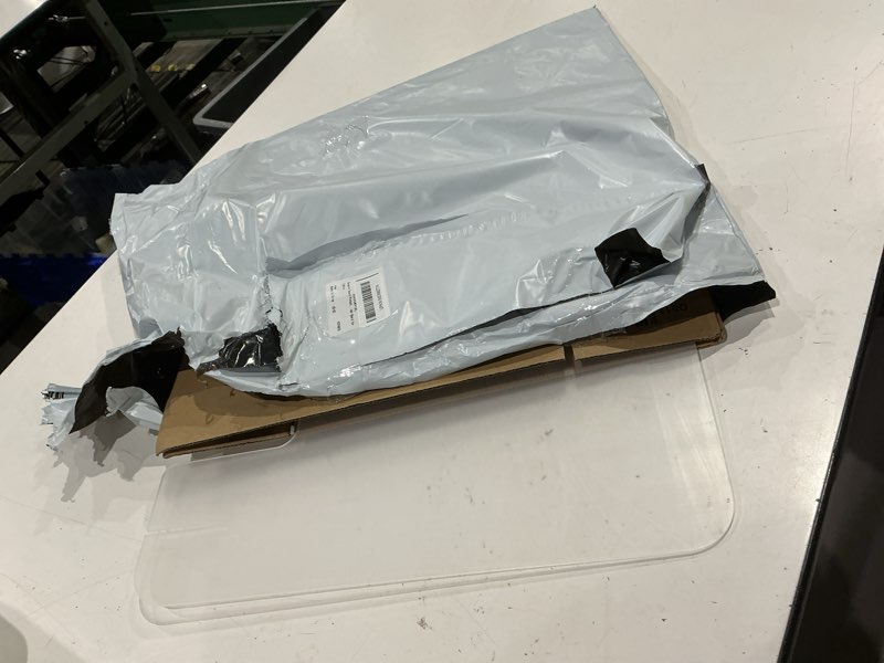 Condition photo showing Good Condition for luxshiny sneeze guard desk shield clear acrylic table divider screen 15.74 x 15.74 x 0.11 in protective barrier for office school home easy install 1 pack