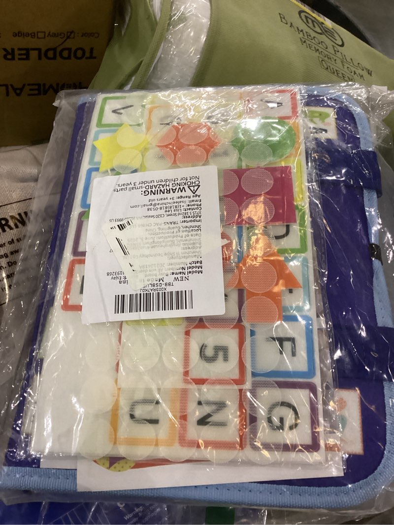 Condition photo showing New/Like New for Esjay Toddler Busy Board Montessori Toys for Boys, Sensory Board Educational Activities for Learning Fine Motor Skills, Birthday Gifts for Boys Toddlers, Travel Toys for Airplane Car, Blue Dinosaur