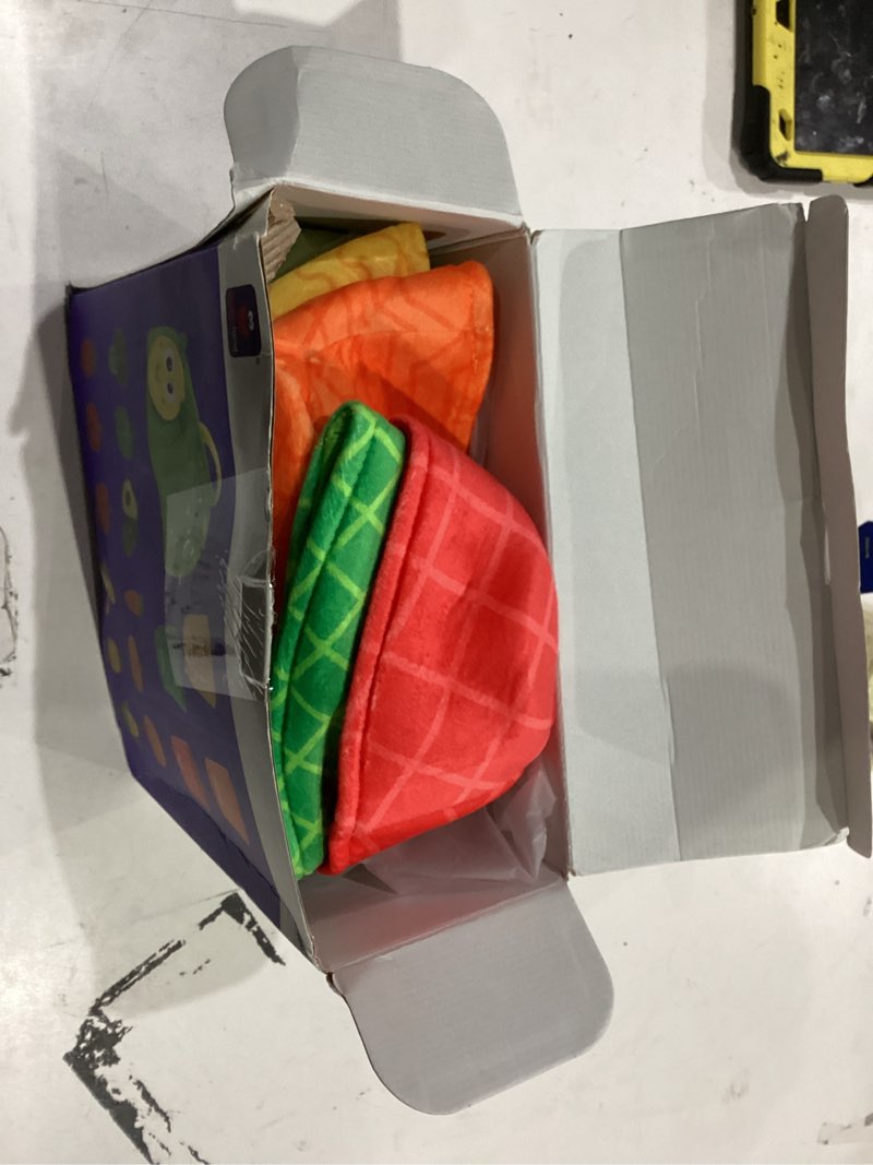 Condition photo showing Good Condition for hahaland Montessori Toys for 1 Year Old - 17 PCS Color Sorting Fruits & Veggies, Plush Play Food with Caterpillar Storage Bag, Sensory Baby Toys 6-12 Months First Learning Baby Easter Basket Stuffers