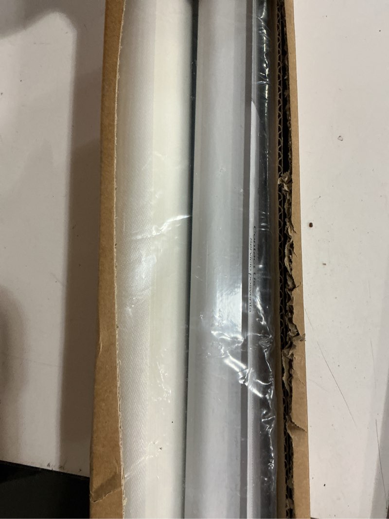 Condition photo showing Good Condition for LazBlinds Cordless Zebra Blinds for Windows - Dual Layer Light Filtering & Blackout Roller Shades, Free-Stop Lift System, No Drill Easy Install, Day & Night Privacy with Valance, 35" W X 48" H, White 35"W X 48"H White