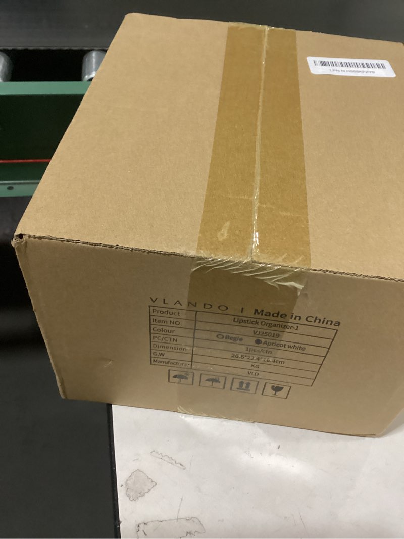 Vlando Makeup Organzier,Vanity Organizer with Drawers, PU Leather Skincare Organizer Perfume Organiz