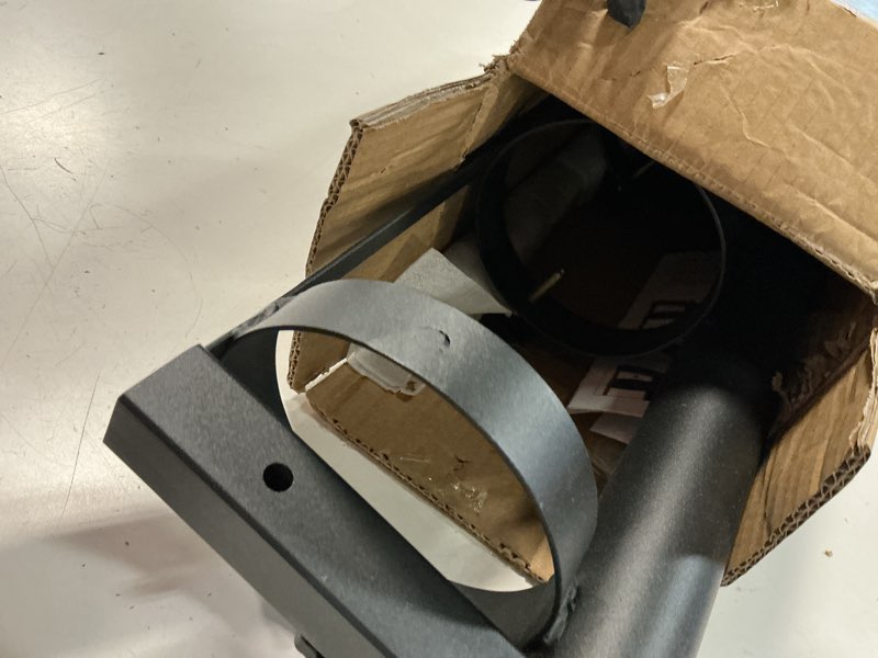 Condition photo showing New/Like New for moofi 2-in-1 metal oxygen tank holder, universal d, e cylinder carrier, heavy-duty metal oxygen holder for mobility scooters & power chairs equipped with 1" x 1" hitch receiver, 18.9" x 6" x 17.6"
