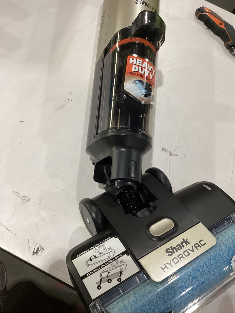 Condition photo showing Good Condition for Shark HydroVac MessMaster Wet Dry Vacuum Cleaner, Cordless, 3-in-1 Vacuum Mop All in One & Self-Cleaning System, Lightweight, Powerful Suction, for Hard Floors & Area Rugs, Stone, WD261,Rose Gold Cordless w/ Essential