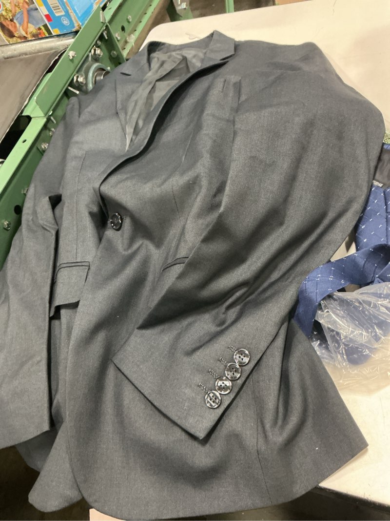 Condition photo showing As Is for suit 2 piece classic fit suits two button casual blazer suit sets business dress suit party weddding black small