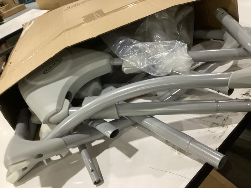 Condition photo showing New/Like New for Graco Slim Spaces Compact Baby Swing, Space Saving Portable Bay Swing with Height Adjustable Legs & Soft Toys, Reign