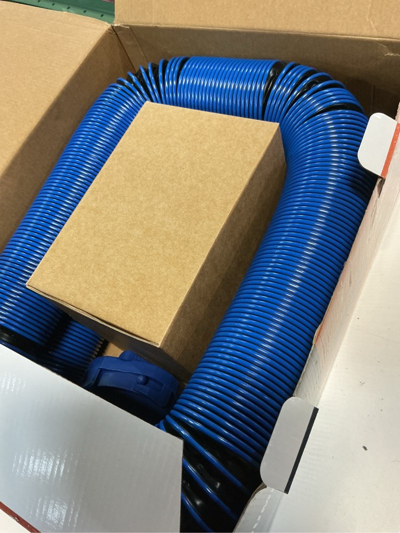 Condition photo showing Good Condition for dumpman rv sewer hose 20 ft, sewer hose for rv camper, rv sewer hose kit with swivel fitting - includes 90 degree clear view sewer adapter, and 2 storage caps