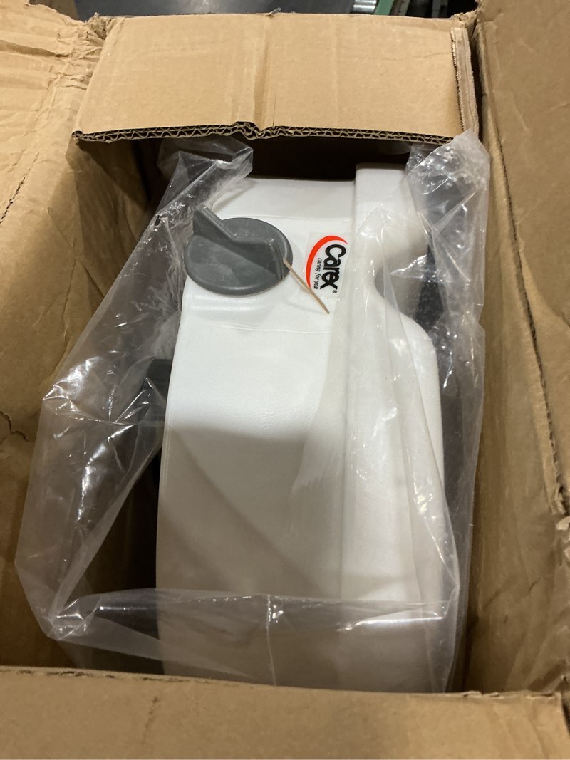 Condition photo showing Good Condition for Carex E-Z Lock Raised Toilet Seat, Elongated Toilet Seat Riser, Adds 5 Inches of Height, 300 lbs Capacity, Elevating and Raising Seat for Elderly and Handicap, Universal, Slip-Resistant, White Toilet Riser