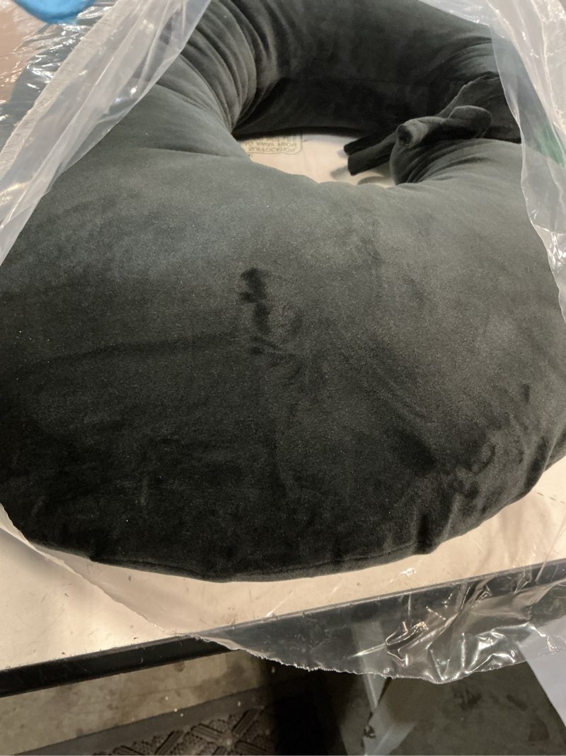 Condition photo showing Good Condition for aossa bbl pillow after surgery for sleeping, brazilian butt lift post surgery for sitting driving, booty lumbar seat cushion, hip support for chair bed donut pillow, bbl recovery supplies (black)