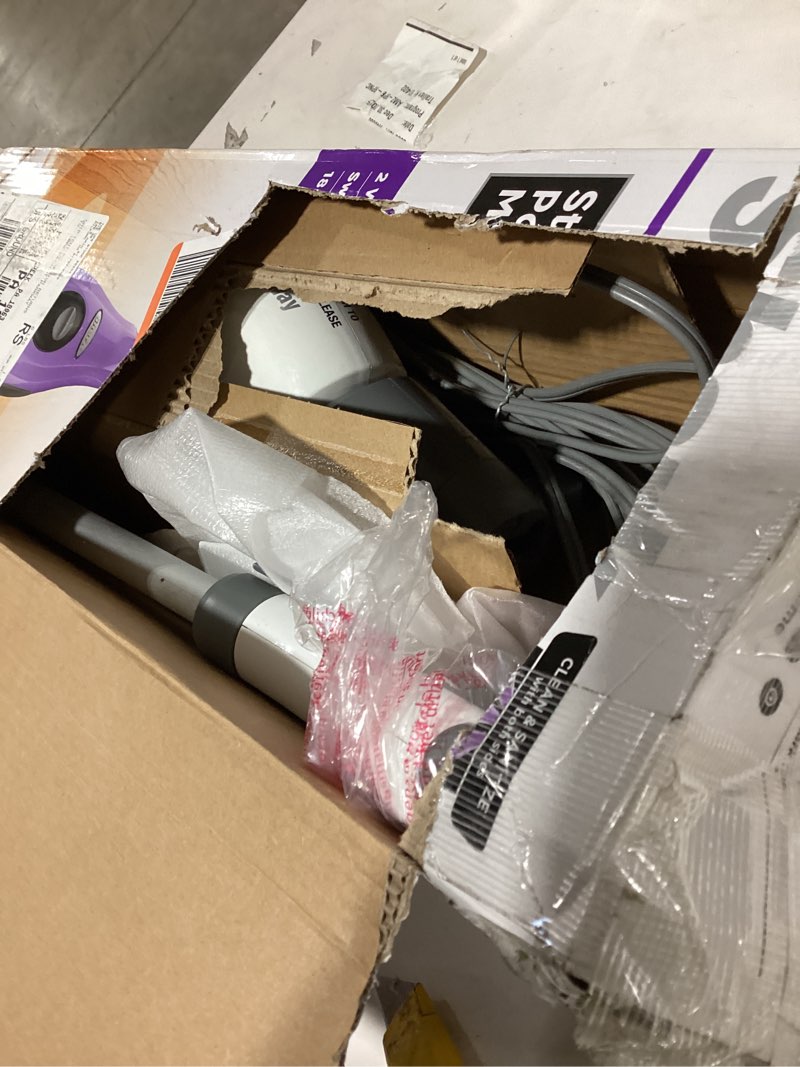 Condition photo showing As Is for Not tested Shark Steam Pocket Mop with 2 Washable Double-sided Pads, Steam Sanitization, Swivel Steering, Lightweight, Steam Cleaner for Sealed Hard Floors, Hardwood, Marble, Tile, Purple, S3501 Steam Pocket Essentials