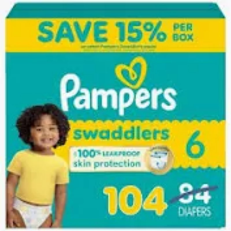 108pk pampers size 6