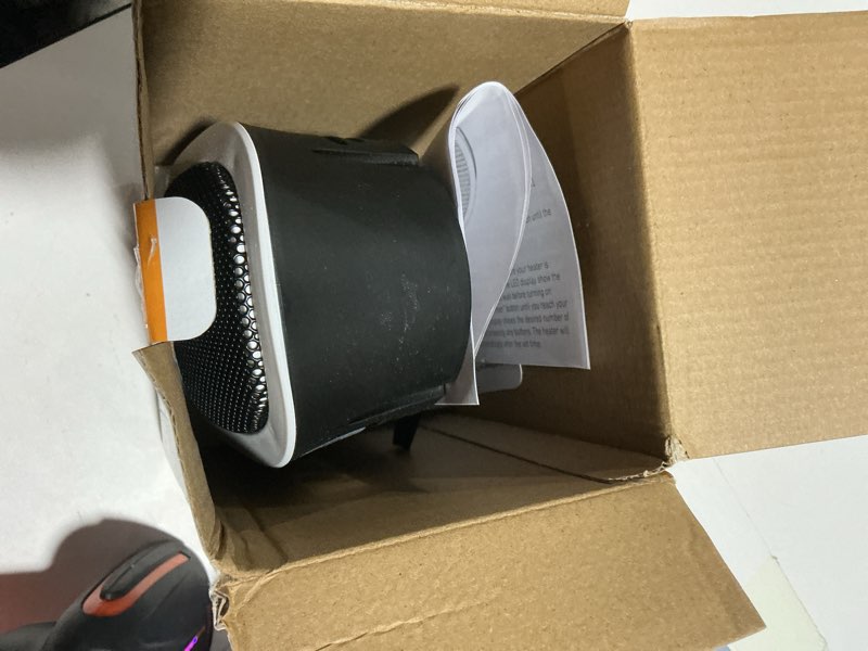Condition photo showing Good Condition for 450w space heater, remote wall outlet electric small space heater as seen on tv with adjustable thermostat and timer and led display, compact for home,office,bathroom 1pc