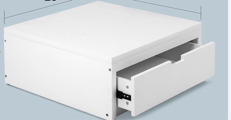  Ilyapa Washer and Dryer Stand - Universal Wooden Laundry Pedestal with Drawer and Anti Vibration Pads - 400 lb Weight Capacity Washer Stand, Compatible with Samsung, LG, GE, Maytag - 28x28x12 in. Patent Pending