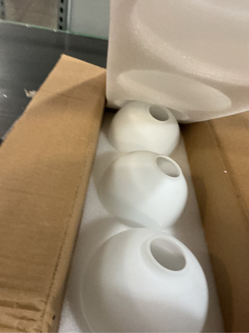 Condition photo showing New/Like New for Modern Gold Bathroom Vanity Lights 3-Light Bathroom Light Fixtures Over Mirror with Milk White Glass Shade Modern Wall Sconce Lighting Bath Vanity Lights (Exclude E26 Bulb) Gold 3 Light