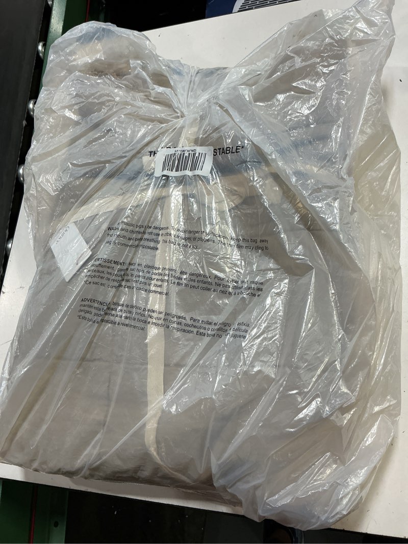 Condition photo showing Good Condition for lightweight european linen box quilt, full/queen, toffee quince