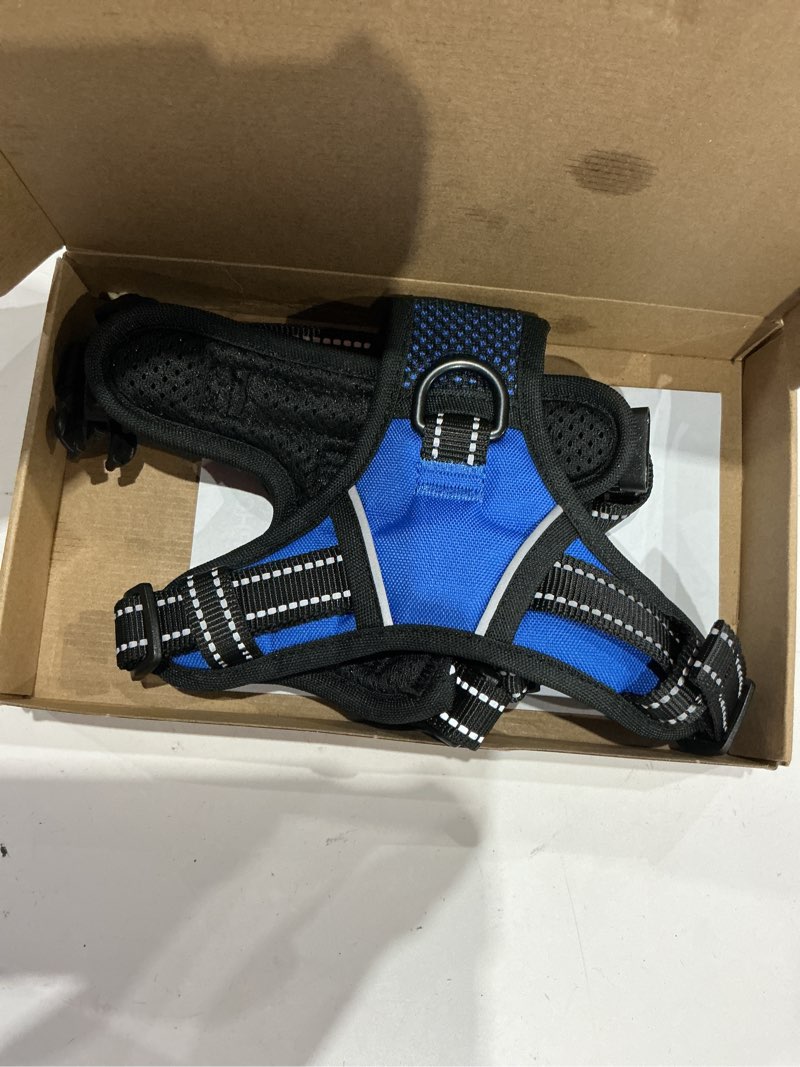 Condition photo showing Good Condition for phoepet no pull dog harness medium reflective front clip vest with handle,adjustable 2 metal rings 3 buckles,[easy to put on & take off](s, royal blue) small royal blue