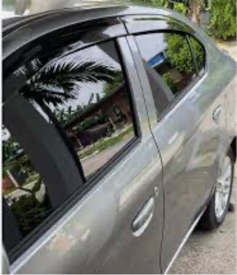 New - KPY Window Visors Compatible with Mitsubishi Mirage G4 Sedan 2024, 4PC Rain Guard Side Vent Deflectors Tape-On Style, 2024  (Sedan Only)