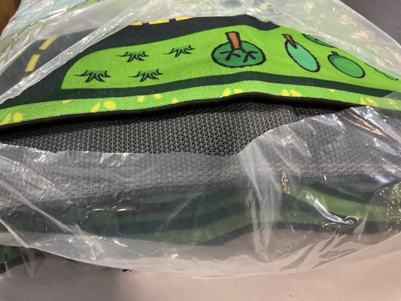 Condition photo showing Good Condition for Tinideya Kids Carpet Playmat Rug Player Car Rug, 6 x 9 ft Traffic Map Mat Educational Game Area for Toddler Children Playroom Classroom Bedroom (City, Blue) Blue 6' x 9' (Rectangular) City