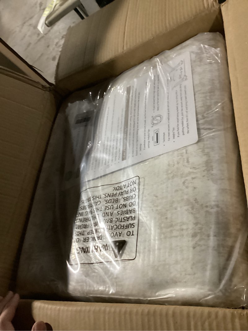 Condition photo showing New/Like New for 5x7 Area Rugs for Living Room: Washable Rug Vintage Large Rugs Soft Non Slip Low Pile Rug Floral Distressed Floor Carpet for Bedroom Kitchen Nursery Dining Room Home Office (Beige, 5'x7') Boho Beige 5' x 7' (Rectangular)