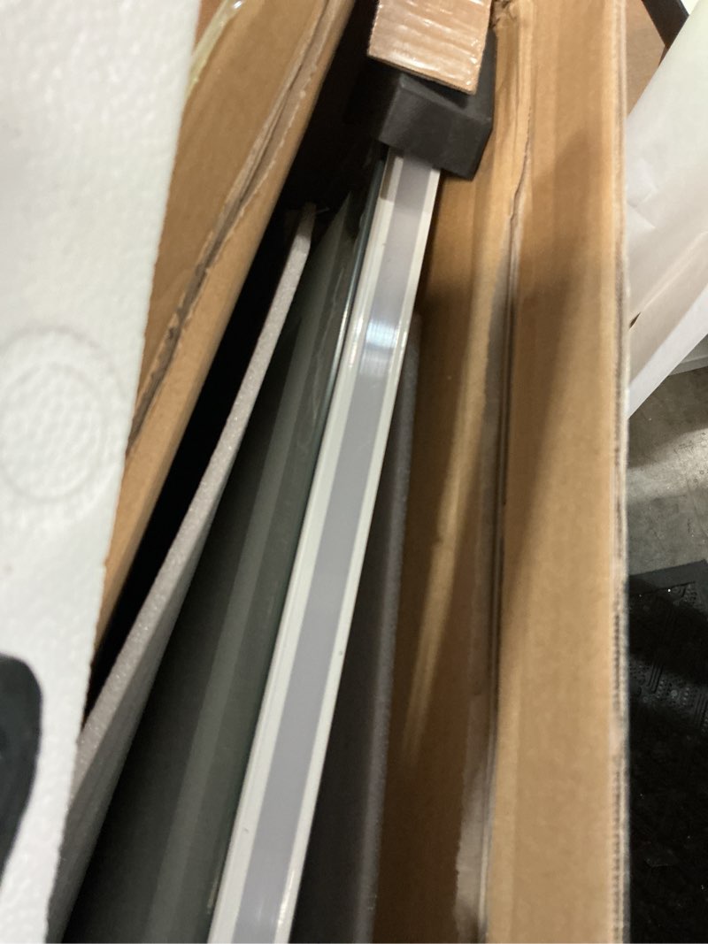 Condition photo showing New/Like New for loaao 30”x38“ rgb led bathroom mirror with lights, large, anti-fog, dimmable smart lighted bathroom vanity mirror, multiple light modes, rgb backlit + front light, memory function, tempered glass rgb led bathroom mirror (11 light modes) 32\"l x 36\"w