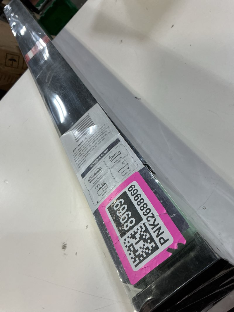 Condition photo showing New/Like New for AOSKY Cordless Zebra Blinds for Windows Pull Down Roller Window Shades Dual Layer Light Filtering Privacy for Day and Night, Free-Stop Door Shades for Home Easy to Install (39" W X 72" H, Black) 39"W x 72"H Black