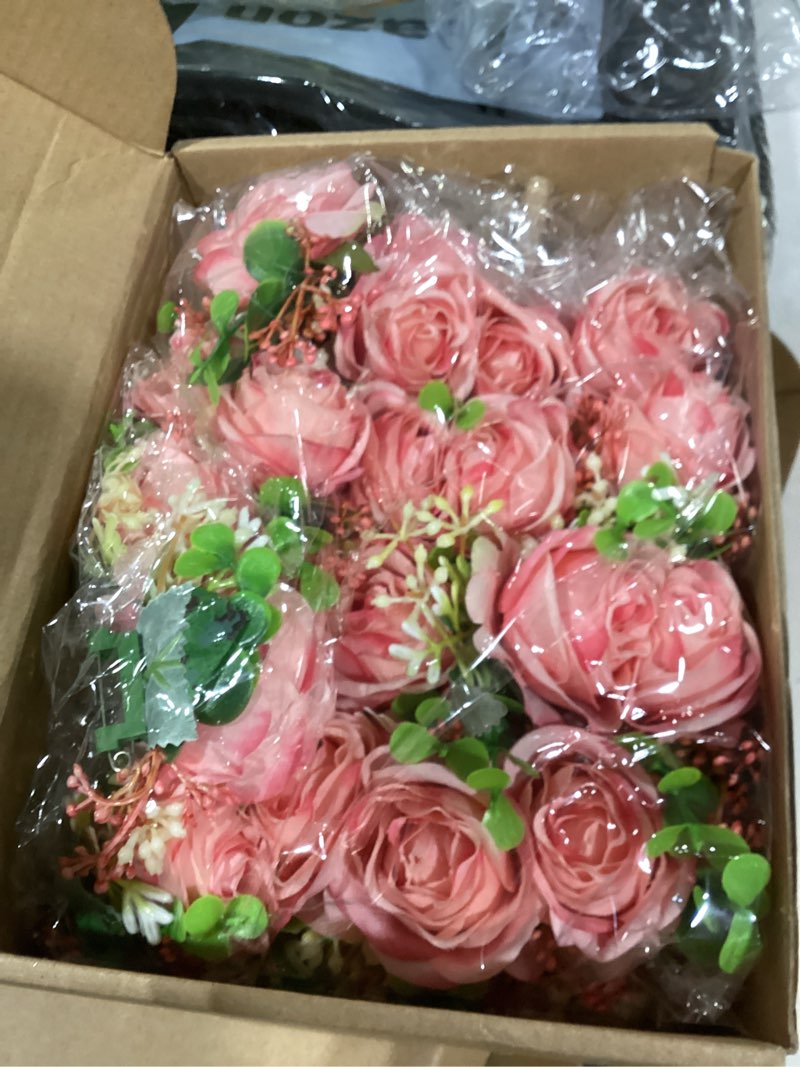 Condition photo showing New/Like New for sherr 12 pcs rose boutonniere for men wedding corsage rose groom and groomsmen boutonniere with artificial flower for rustic vintage wedding ceremony anniversary dinner prom party (caramel orange) caramel orange 12