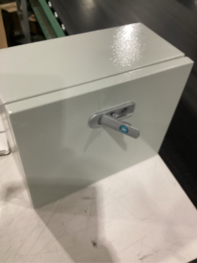 Condition photo showing As Is for cxcesns outdoor electrical box 12 x 10 x 6''d nema 4x enclosure steel box, waterproof & dustproof outdoor/indoor lockable electrical junction box, with mounting plate