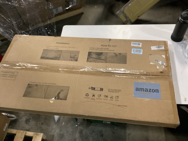 Condition photo showing New/Like New for Art3d Drop Ceiling Tiles, 24x48in. White (12-Pack), Polyvinyl Chloride (PVC), Glue Down 24"x48" White 12