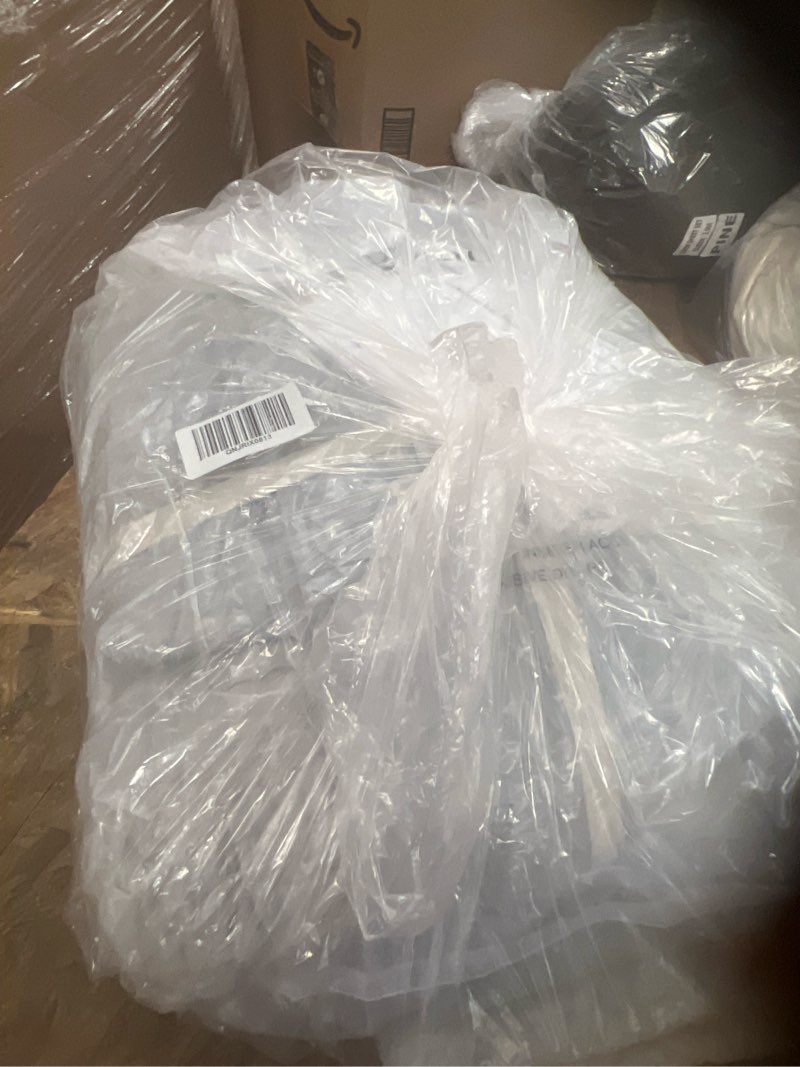 Condition photo showing Good Condition for european linen cotton stitch quilt set, full/queen, mist