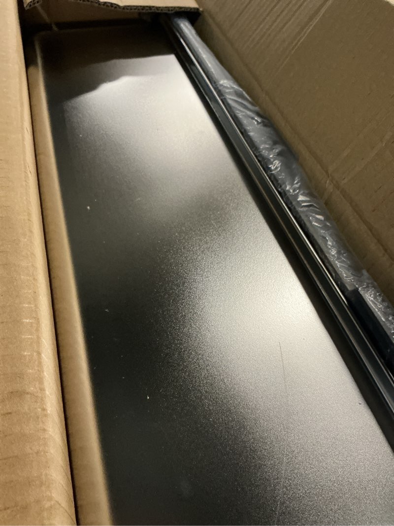 Condition photo showing Good Condition for stainless steel litter box with lid,front entry top exit kitty litterbox,extra large enclosed metal cat box with litter scoop & litter mat-black