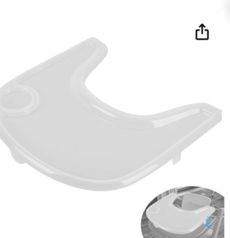 high chair tray cover compatible with stokke tripp trapp chair with cup holder - smooth surface and strong suction - made with food-safe plastic (bpa bps bpf lead phthalate free) - clear