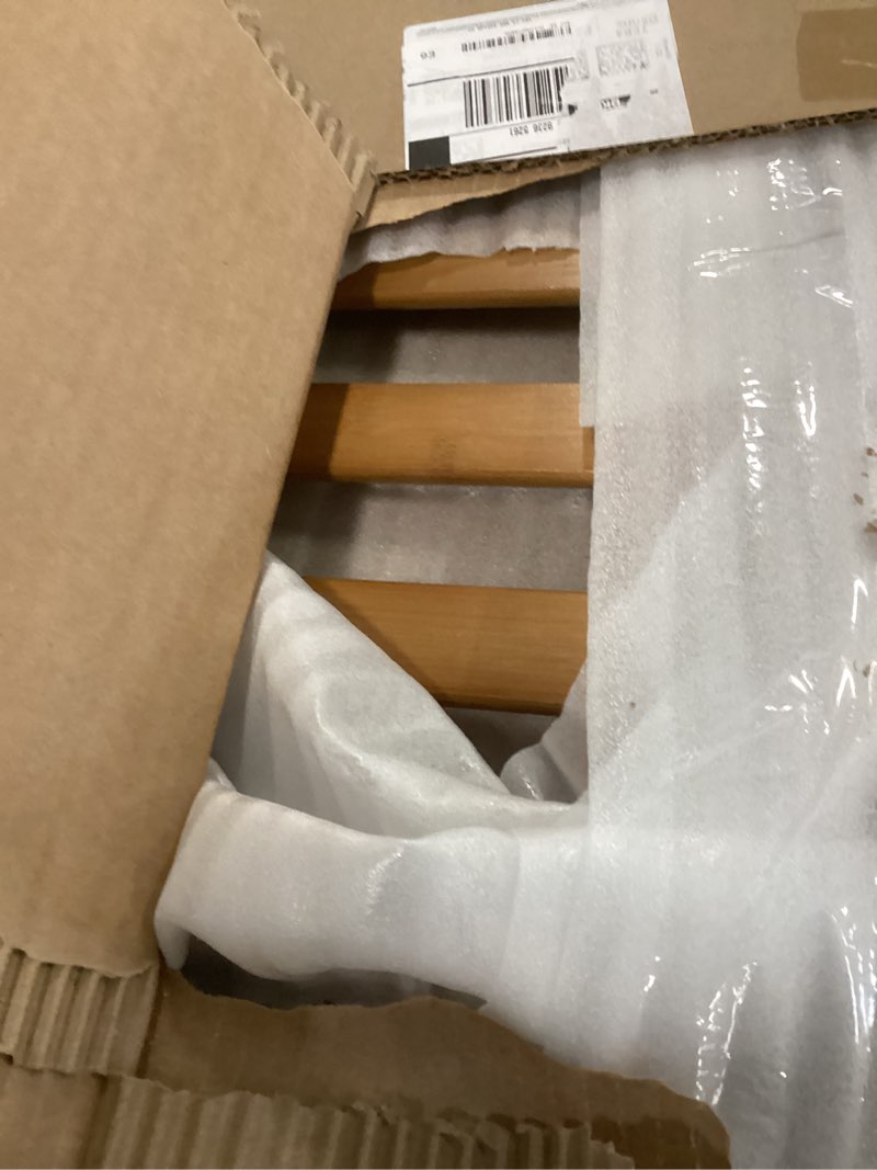 Condition photo showing Good Condition for Fully Assembled Luggage Racks Pack of 2, Bamboo Natural Foldable Luggage Rack for Guest Room, Suitcase Stand with Fabric Storage Shelf for Hotel, 5 Nylon Straps, 26.77" W x 16.93" D x 22.5" H Wood -2pack