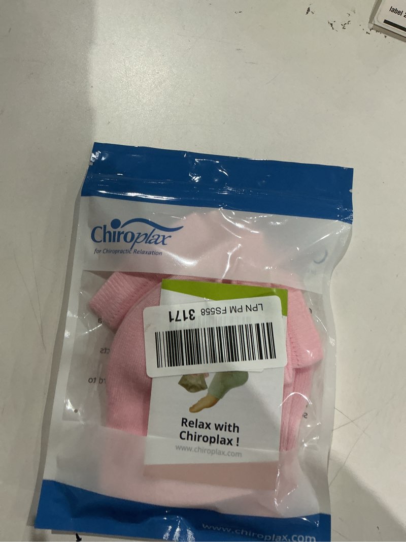 Condition photo showing Good Condition for Chiroplax Vented Moisturizing Heel Socks Gel Lining Spa Sleeve Toeless Socks to Heal Protect Treat Dry Cracked Heels, 2 Pairs (Pink)