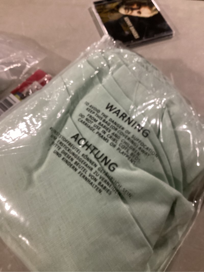 Condition photo showing Good Condition for Chyhomenyc Sage Green Curtains 90 Inch Length 2 Panels Set, Faux Linen Textured Semi Light Filtering Soft Airy Farmhouse Window Curtain Drapes for Living Room Bedroom, 50Wx90L Sage Green 50"W x 90"L (Pack of 2)