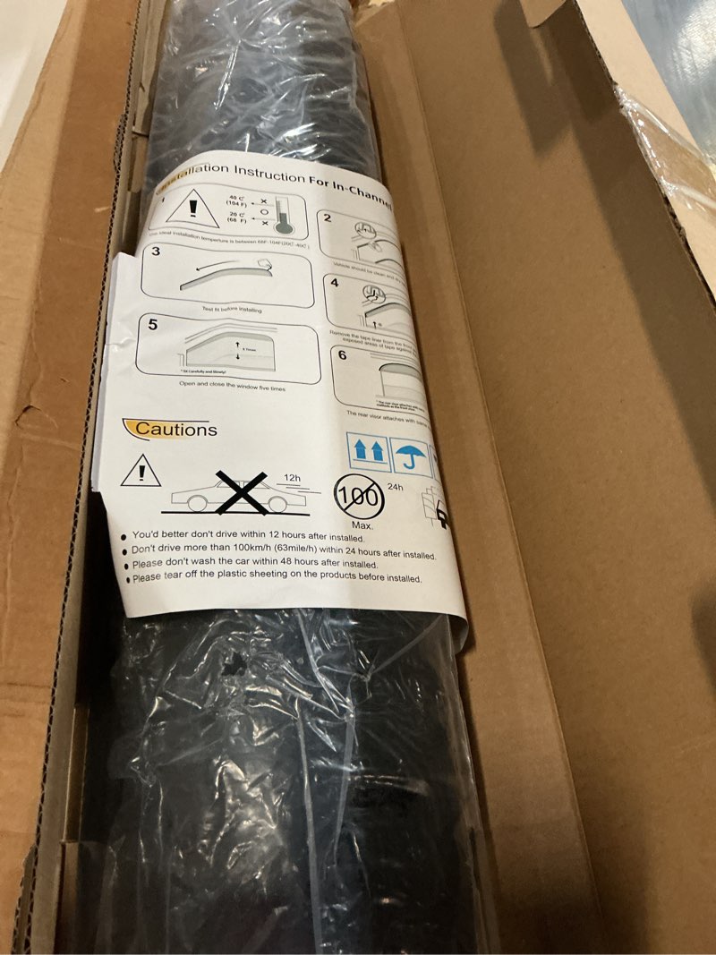 Condition photo showing New/Like New for wensdy 38inch 980mm universal sun roof wind deflector, 1pcs dark smoke auto moon sunroof window visor with double side tape rn98 38 inch