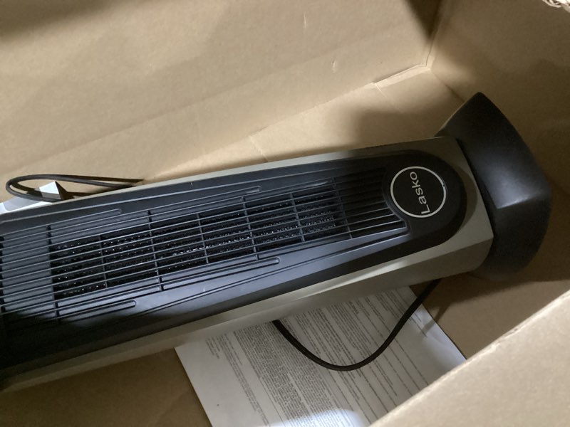 Condition photo showing Good Condition for Lasko 1500W Ceramic Tower Space Heater with Remote, Thermostat, Timer & Widespread Oscillation, Portable Electric Heater for Indoor Use, Bedroom & Living Room, 751320