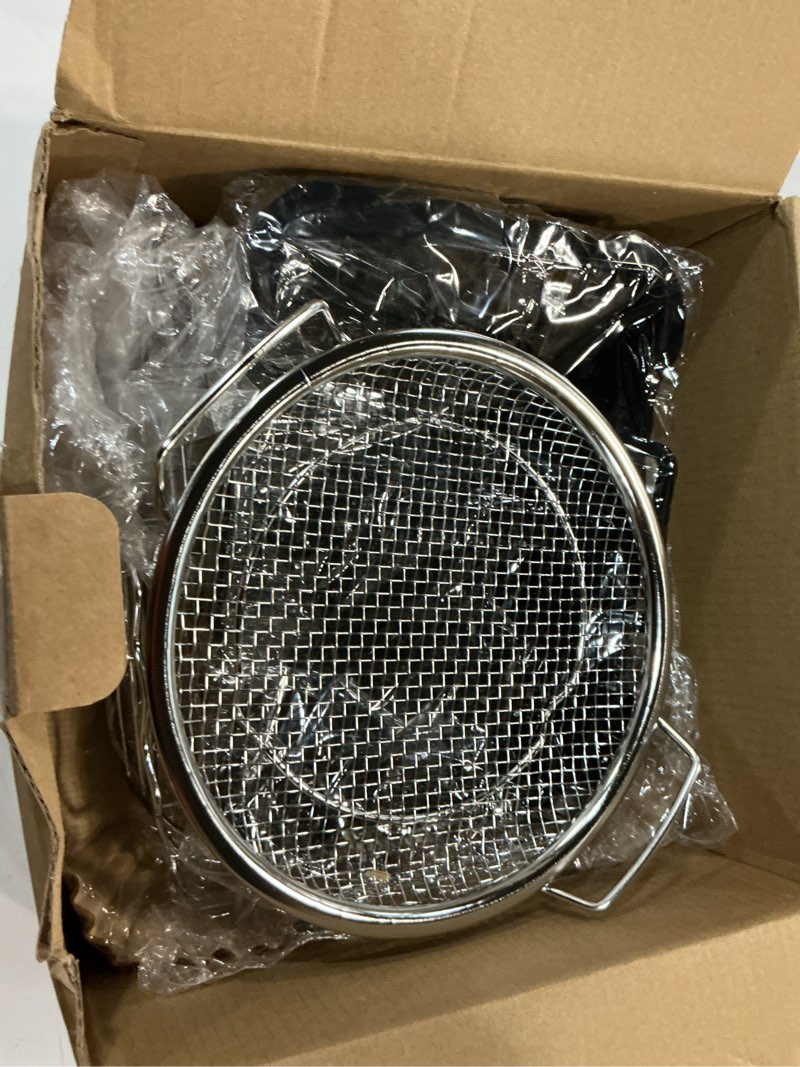 Condition photo showing Good Condition for air fryer accessories for cosori turboblaze 6 qt | 5.8 qt | 6.5 qt, ninja af141, af142, af181, chefman 6qt, 5-7 qt square basket air fryer accessories set, silicone liner, grill, baking molds