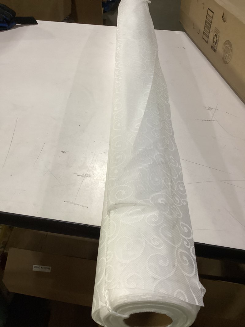 Condition photo showing New/Like New for White Wedding Aisle Runner - Professional-Grade Nylon, Includes Tape Double-Sided Adhesive - Disposable Scroll Pattern Runner Great for Indoor or Outdoor Weddings, Prom, Parties White (3x50 Ft)