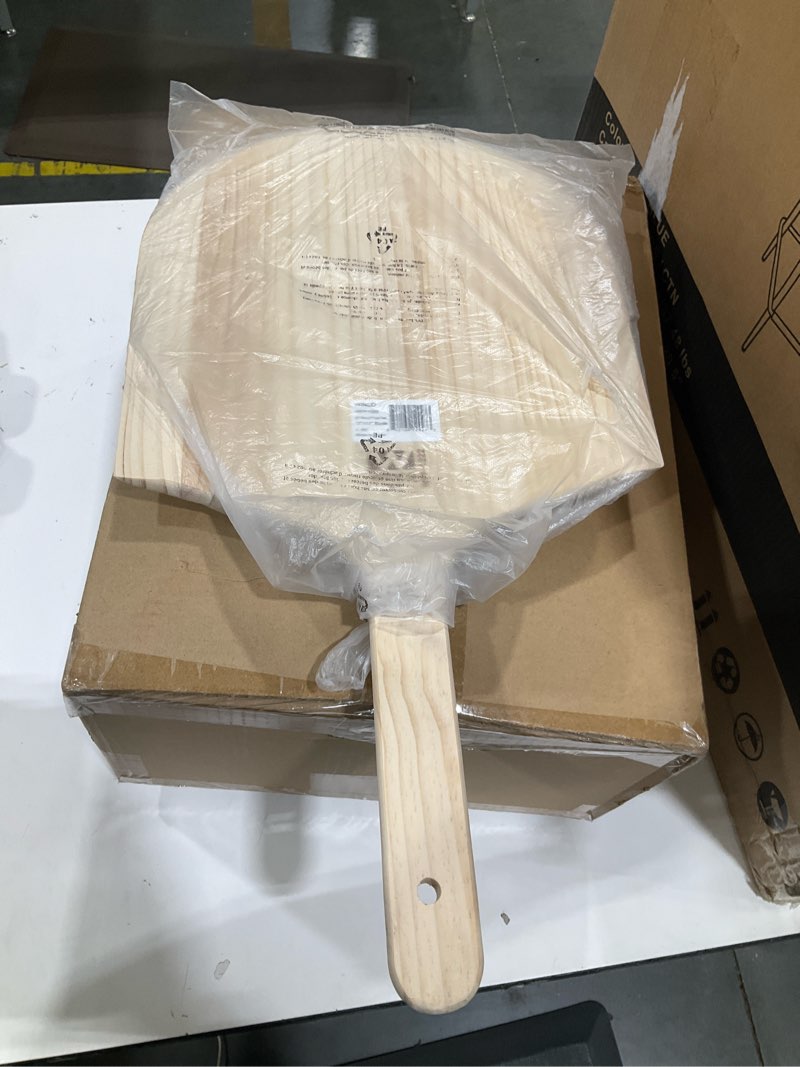 Condition photo showing Good Condition for winco 24" pizza peel, 14 x 15" blade, wooden