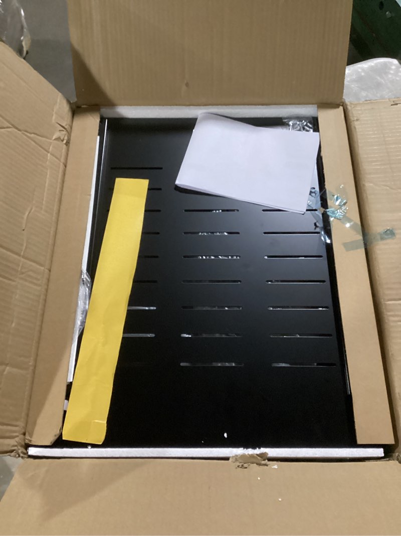 Condition photo showing Good Condition for pull out cabinet organizer, 21"deep, 16.9"wide heavy duty full-extension slide out drawers with nano adhesive, roll out shelves sliding cabinet for kitchen, bathroom, pantry,under sink storage(black) black 16.9"wide-21"deep (1pack?