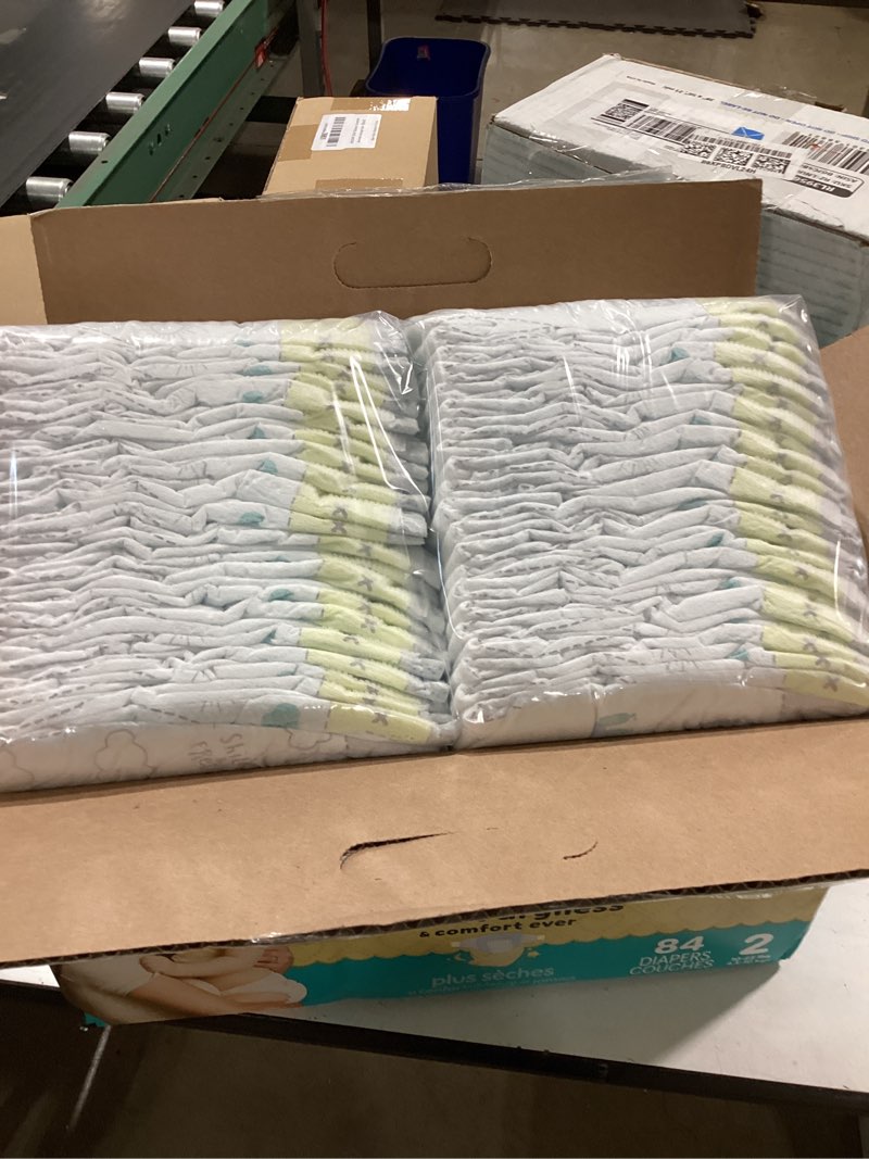 Condition photo showing Good Condition for pampers swaddlers diapers, size 2 (10-22 lbs), 84 count, absorbent, keeps baby dry and comfortable, skin safe disposable baby diaper (packaging may vary) size 2 84