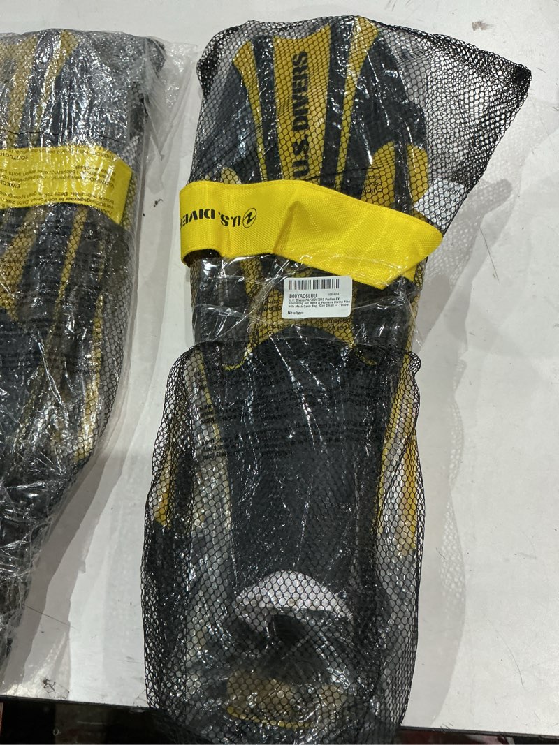 Condition photo showing Good Condition for u.s. divers fa278o0701s proflex fx snorkeling set mens & womens diving fins with mesh carry bag, size small - yellow