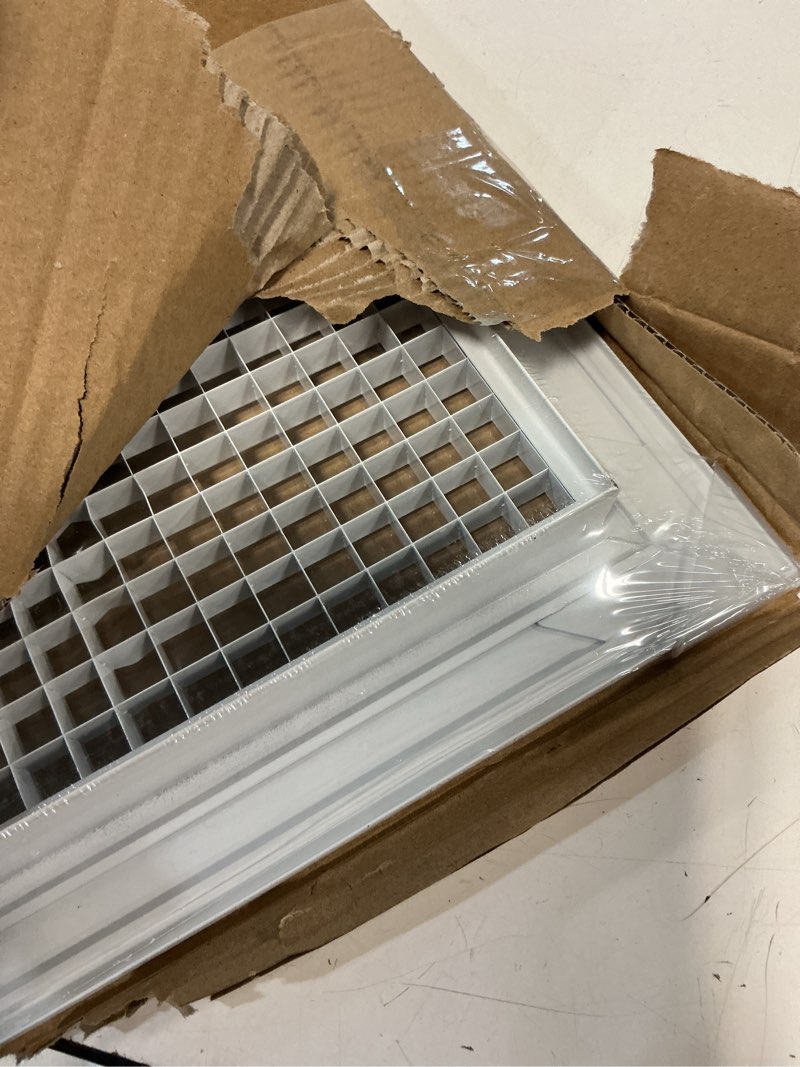 Condition photo showing New/Like New for 12" x 16" or 16" x 12" cube core eggcrate return air grille - aluminum rust proof - hvac vent duct cover - white [outer dimensions: 14.75] 12 x 16