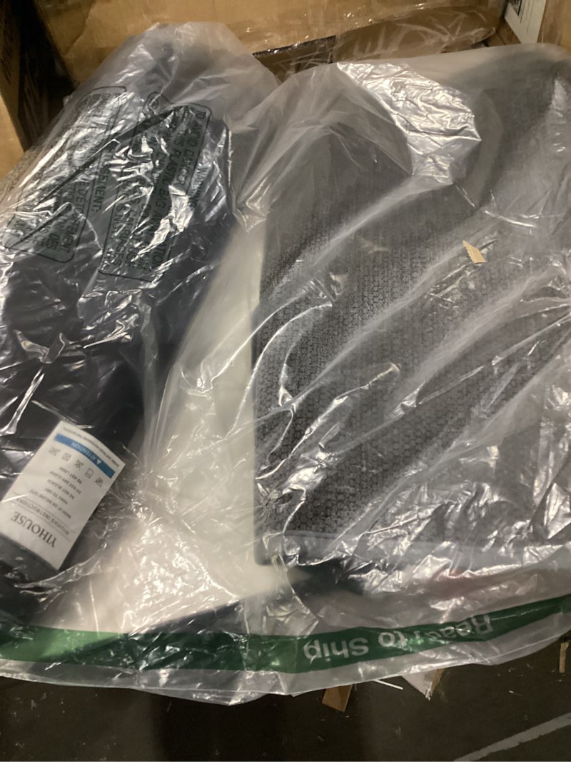 Condition photo showing Good Condition for yihouse dark gray bathroom rugs sets 3 piece, quick dry non slip thin bath mat with toilet rug, absorbent machine washable bath runner rugs for bathtub sink home decor 17"x24"+17"x47"+17.5"x24"u dark gray