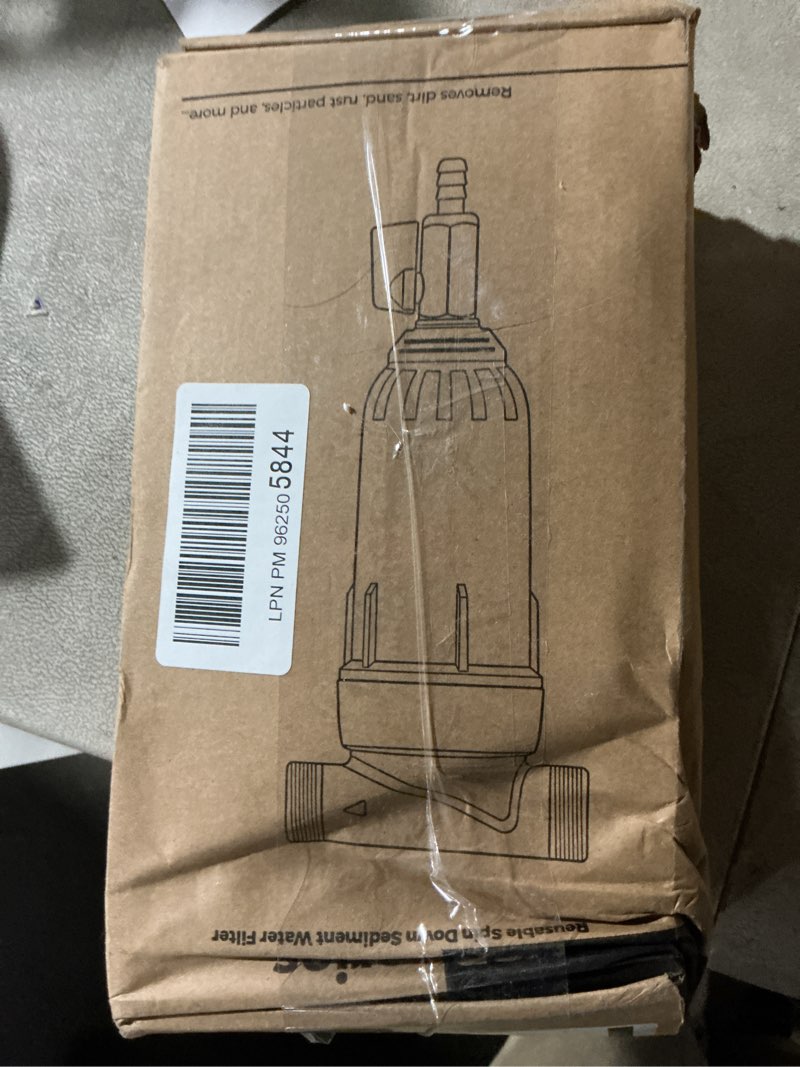 Condition photo showing Good Condition for iSpring WSP-500 Reusable Whole House Spin Down Sediment Water Filter, 500 Micron Flushable Prefilter Filtration, 20GPM, 1" MNPT + 3/4" FNPT, Brass Glassic 500 Micron