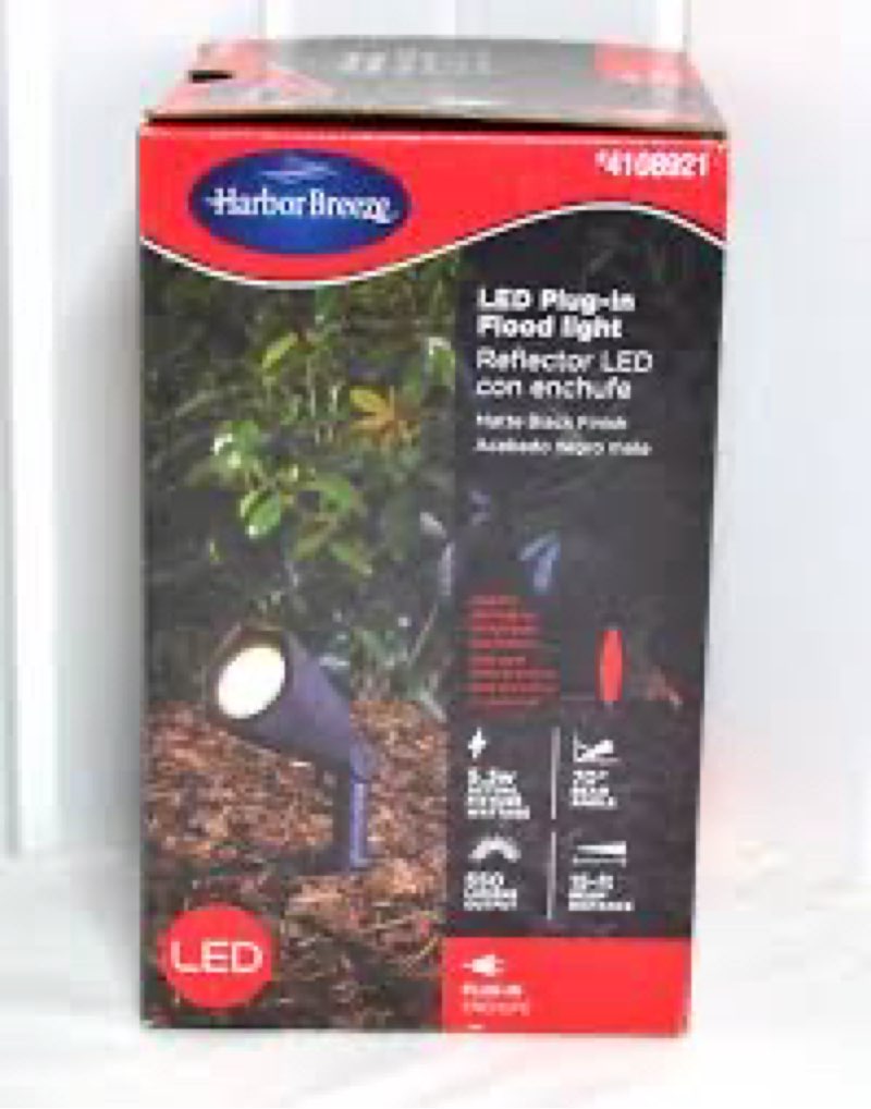 (similar to stock photo)Harbor Breeze 150W plug imm Led Flood Light Base