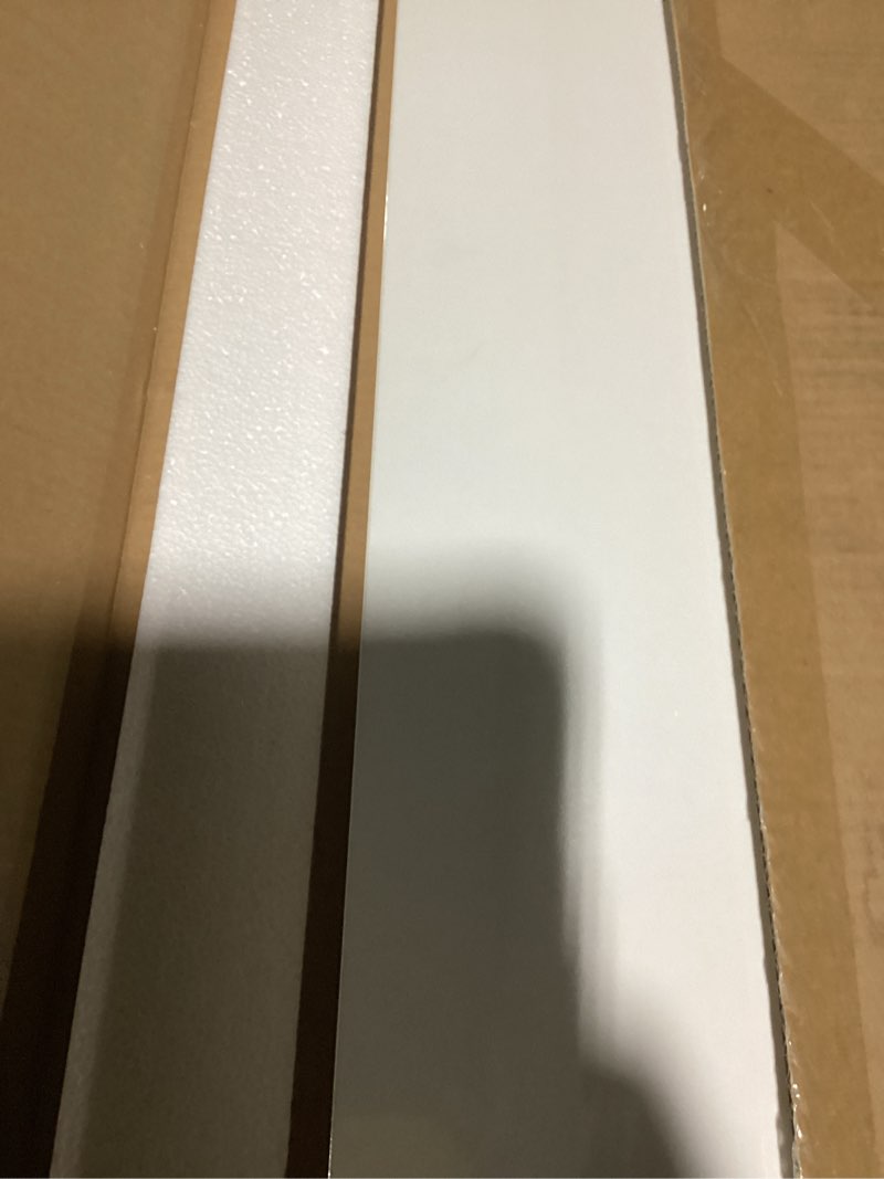 Condition photo showing New/Like New for WELLAND 48 inch White Mission Floating Shelves for Wall, Bathroom and Bedroom, Modern Display and Book Shelves, Kitchen 47 1/4" x 9 1/4" x 2" White