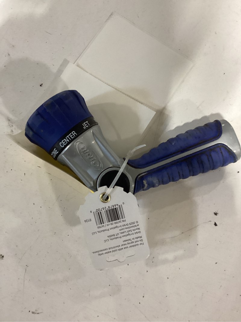 Condition photo showing As Is for orbit max 8-pattern nozzle