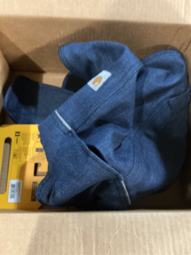 Condition photo showing Good Condition for Carhartt Firm Duck Dog Chore Coat, Insulated Weather Resistant Jacket for Cold and Windy Conditions, Denim, Medium Denim Medium